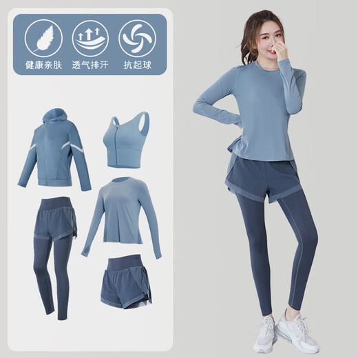 Yoga Top Deckt Bauchfett MM Kurzärärmelte Mesh T-Shirt für Frauenfitnesskleiderbezüge Hüften und schnell trocknendes Sommertraining Lotus lila [Langarmärte] Drei-teilige TC15917 S