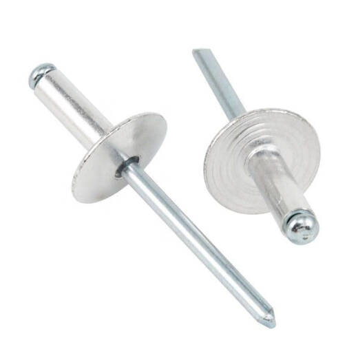 Ni Zhier Customized großer Hut Nieten Aluminium Rundkopf großer Hutkrümmer Pull -Niet Nieten Nieten Pull Core Rivet Big Head Pull Nagel Big Flat Head Car Pull M5*16 (100jin [Jin gleich 0,5 kg] etwa 16835 Teile))