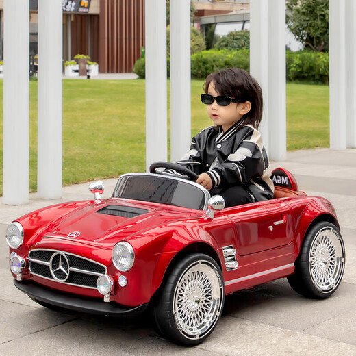 Kangshuai Aibeimei children's electric car, four-wheeled, can be made into a human, with remote control, can be driven, a toddler toy car, 1-5 years old, electric car for children, standard white, hard seat + remote control + 12V4A + trunk
