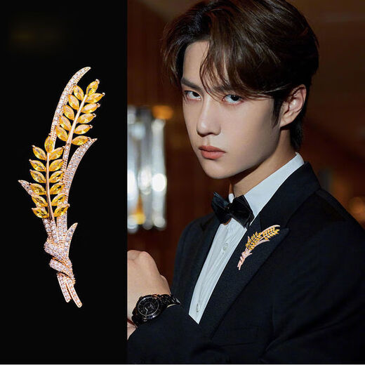 End of the World Fashion Designer Golden Wheat Corsage Men's Suit Brooch Women's Coat Pin Lapel Pin Decoration h Style 4
