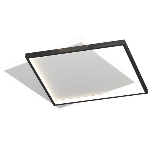 LED -Deckenleichter Wohnzimmer Schlafzimmer leichte moderne einfache atmosphärische Hauptschlafzimmer runde quadratische nordische Kinderzimmerlampe Ingwer 9922 rund schwarz 45 cm drei Farben
