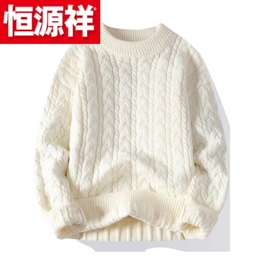 Hengyuanxiang (HYX) velvet thickened half-high collar sweater for men in autumn and winter lazy style twist sweater casual bottoming sweater high-end brand special price break code 8256 brown plus velvet high-end brand special price break code L recommended 105-120 Jin Jin equals 0.5 kg