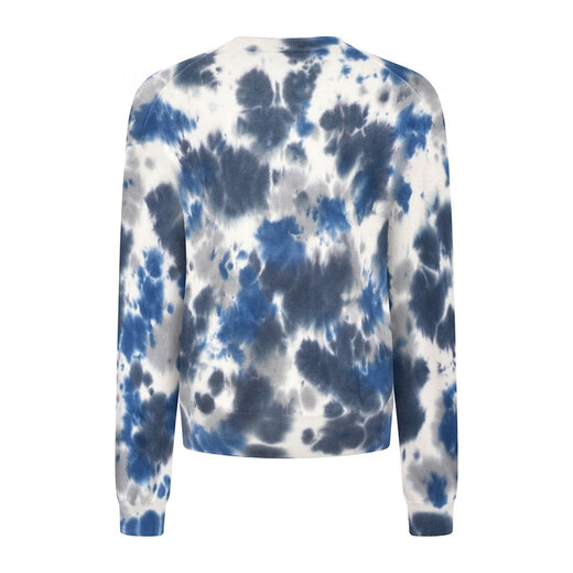 Kenzo Takada (Kenzo) Bloc de couleur gris bleu féminin Tie Tie Dye Coton Tiger Head Pullover FC5 2PU693 3TE 62 M Cadeau pour filles