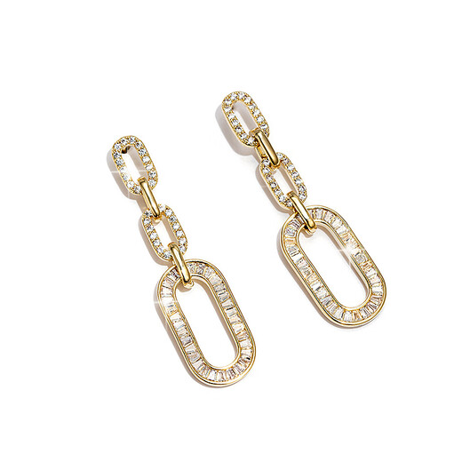 Qlady temperament geometric silver earrings women's fashion long 925 silver needle earrings niche design light luxury high-end autumn and winter earrings birthday gifts for girlfriends and wives