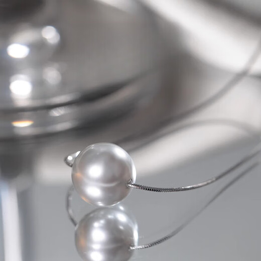 Fat Donglai quality South Sea gold pearl pendant gold bead pearl necklace gold black Australian white pearl gold pearl 12mm (chain length 45cm)