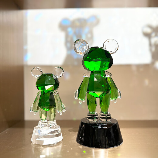 Star Bear Creative Desktop Möbelgeschenke und Erholungsraumdekoration Künstliche Nachahmung Kristall Vermögen Ornamente Geburtstagsgeschenke transparent (zufällige Basis) Höhe 679