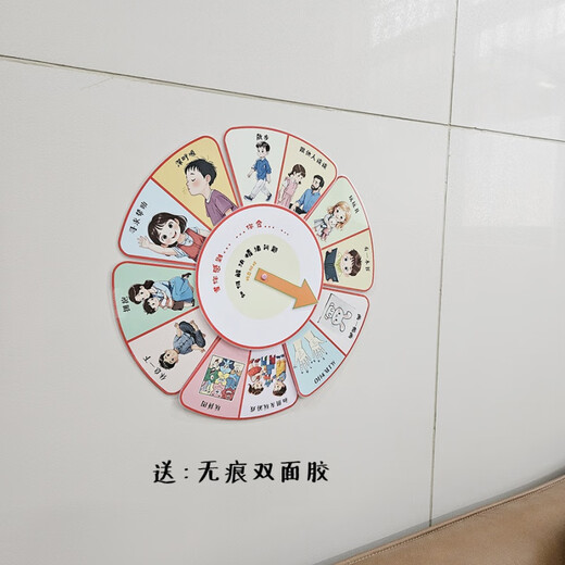 南旗情绪管理大转盘教具墙贴幼儿园语言区环创角素材成品情绪稳定 30cm