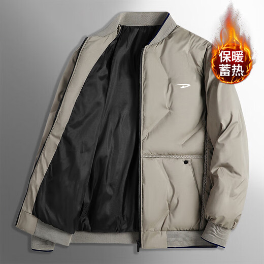 德尔惠棉衣男冬季棉服男装棒球领中青年潮流防风保暖休闲宽松情侣面包服 LG-A347-9898黑色 XL -(120斤-140斤)