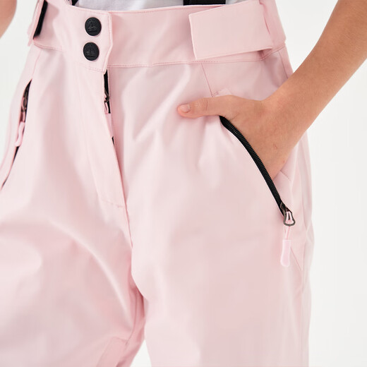 Mutuxue Children's Bib Ski Pants Boys Ski Wear Girls Waterproof Warmth Wear-Resistant Winter Outdoor Equipment Black 160cm