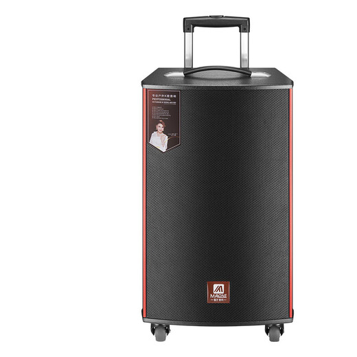 MALONE outdoor heavy bass Internet celebrity live broadcast karaoke mobile trolley square dance audio high-power portable wireless Bluetooth speaker M-150 15-inch bass lead-acid + microphone + headset + gift