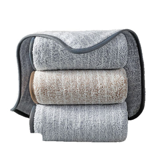 Fat Donglai's same style kitchen rag, non-stick, oil-absorbent towel, lint-free tablecloth, housekeeping cleaning dishcloth, thickened khaki large size 6 pack 30*30cm