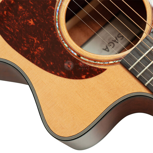 Saga (SAGA) SF830 veneer folk acoustic guitar, beginner advanced male and female students, add vibration shock electric box 41 inch SF830GC, original wood color, original sound