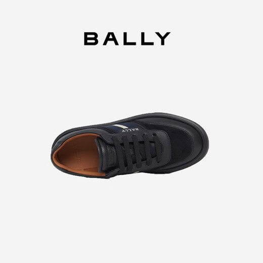 BALLY men's shoes classic striped leather shoes casual shoes sports shoes 6307943 black size 41 New Year gift