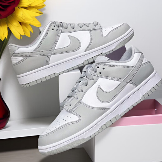 耐克（NIKE）Dunk Low Retro 男子白灰运动鞋复古板鞋 DD1391-103 灰白 42
