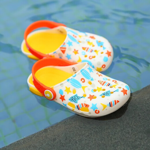 Carter Rabbit Children's Hole Schuhe Sandalen Sommer Cartoon Pantoffeln 2025 Baby spielen mit Wasser Silikon Anti-Rutsch schnell trocken weicher Strandschuhe Weiß 24,5 Innere Länge 15 cm