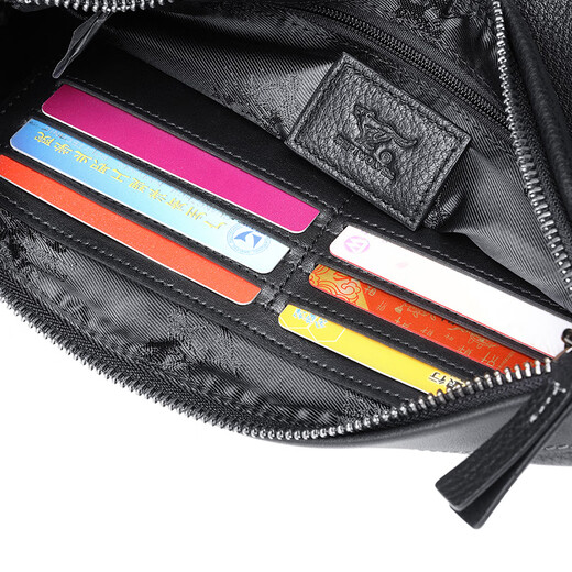 Sieben Wolf modische Brieftaschenhülle Hülle Cloak Clap Black 270x30x175mm