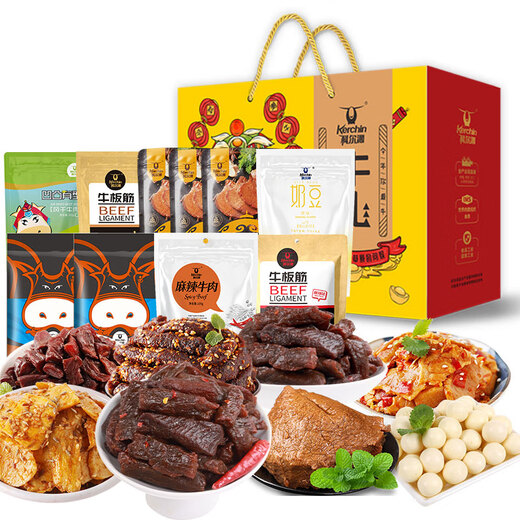 科尔沁 KERCHIN牛礼礼盒1105g 年礼礼盒 内蒙古零食礼盒 混装口味1105g*1盒