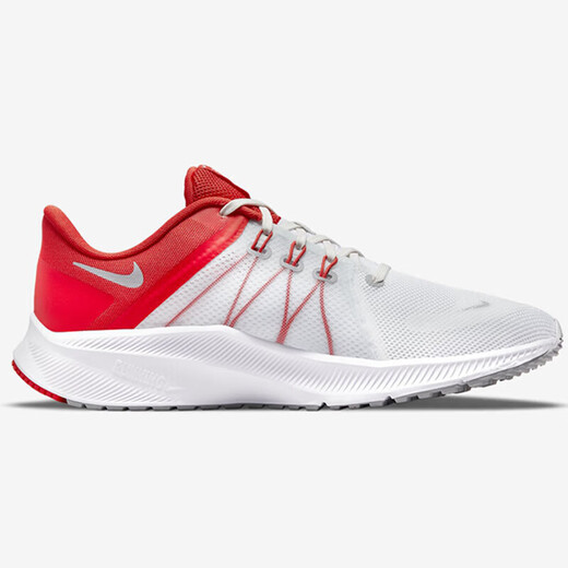 耐克（NIKE）跑步鞋子男春秋新款健身训练网面透气减震轻便休闲运动鞋 DA1105-100白灰红 44