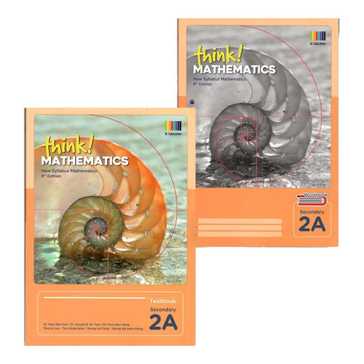 新加坡初中数学教材 Think！ Mathematics 课本和练习册 英文原版进口 新加坡学校内教材 培优版 国外数学 畅销42年 8年级 2A 教材和练习册各一本正版