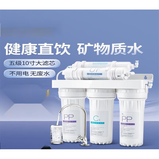 适用于净水器家用直饮厨房前置自来水龙头净化滤芯滤过滤器净水机 1283-自带5支滤芯