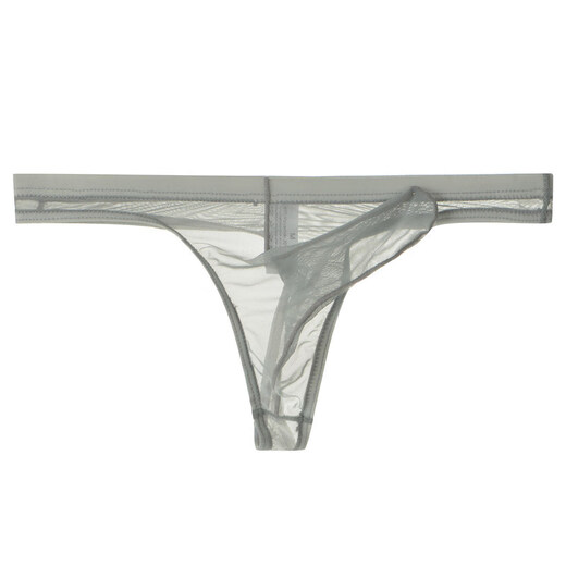 Men's self-masking underwear thong bullet separate thong for men mesh transparent men's breathable sexy large white M