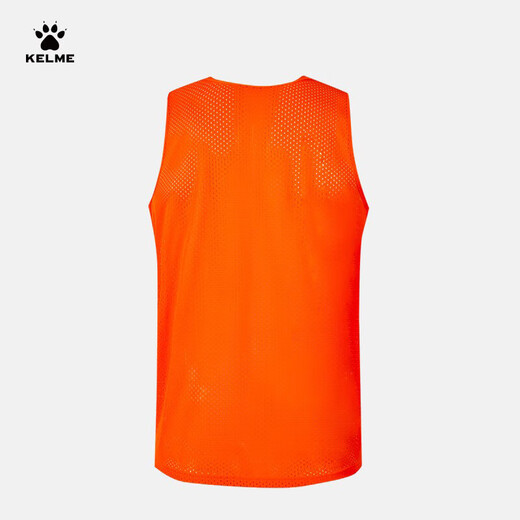 Kelme Football Training Vest GRAND MESH BESOINT CONTRE LE VIET Équipe Uniform peut être personnalisé Fluorescent Orange Black M