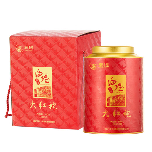 海堤（SEA DYKE） 海堤茶叶 乌龙茶大红袍老枞水仙茶叶礼盒装轻火300克 AT659大红袍/30袋