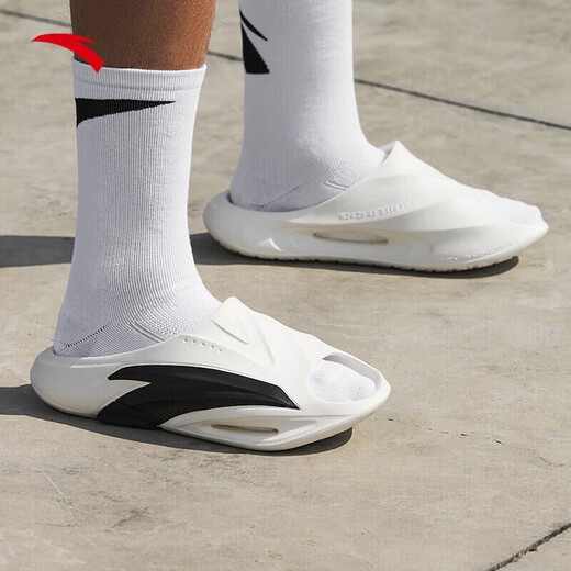 Anta nitrogen bubble slippers beach shoes sandals men's shoes indoor lightweight soft sole wear shopping mall style trendy basketball slippers