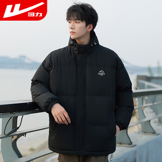 Warrior cotton coat men's winter thickened cotton jacket men's hooded loose warm cotton coat men's Korean style bread coat men