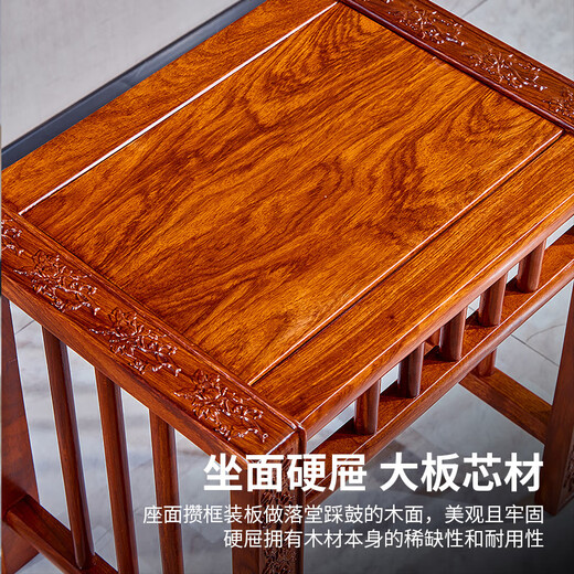 Wang Carpenter, mahogany furniture, African rosewood (scientific name: Hedgehog rosewood) dressing table, Chinese style solid wood bedroom dressing table and stool combination with storage cabinet, national color and heavenly fragrance dressing table