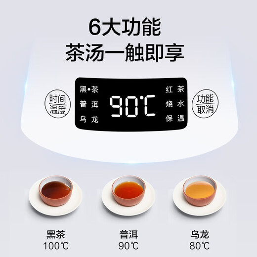 LIFE ELEMENT Health Kettle, 1200W Automatic Steam Spray Tea Maker for Your Choice of Tea Types, 24-Hour Warming for Slow Enjoyment, 0.8L Office/Home Use Smart Electric Kettle I19