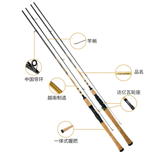 DAIWA CROSSFIRE CROSSFIRE crossfire line sea pole long throw fishing competition sporting mouth horse mouth micro-object wild fishing newbie fishing rod 2.14m /702MB.CSQ/gun handle