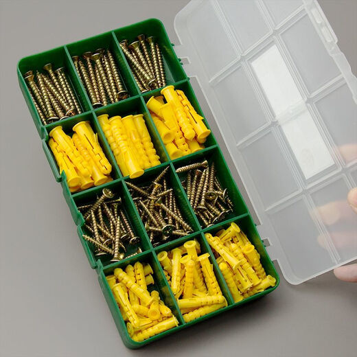 XMSJ household self-tapping screw set expansion screw boxed mixed expansion bolt expansion tube stainless steel screw nail home expansion nail plug 8X40mm 10 sets