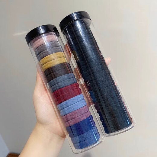 Morning color rubber band headband 80 pieces Seamless hair rope hair tie high elastic rubber band hair holster