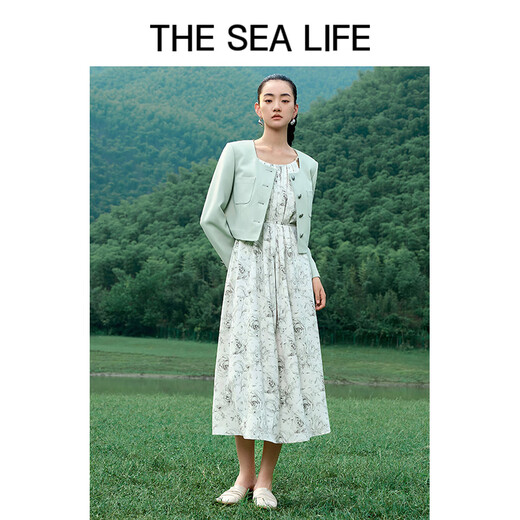 THE SEA LIFE欧海一生 小香风外套24春夏抗皱别致XA15052 水雾色 L
