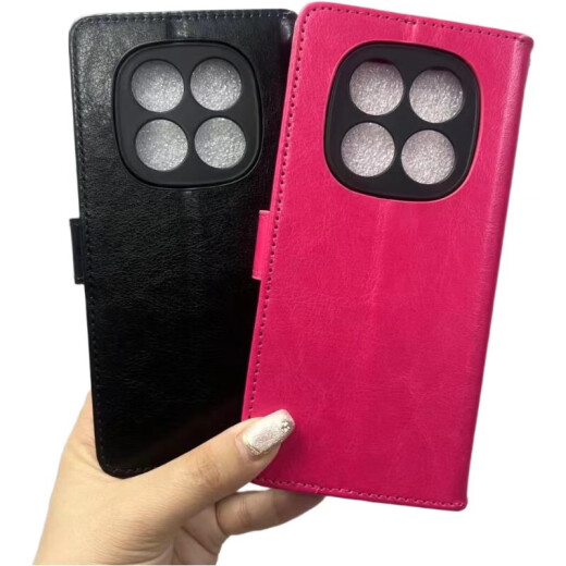 MR.GJ适用红米note14pro手机壳翻盖式皮套钱包款插卡外壳全包防摔软内壳磁扣保护套 红米note14pro【黑色】