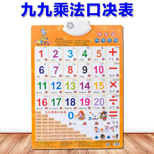 Pinyin y matemáticas para niños Artefacto temprano Artefacto de primer grado Carta de aprendizaje Multiplicación Puntos Lectura de la pared de audio Pinyin +1-100