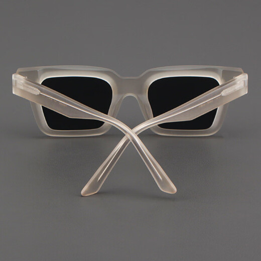 MOSCOT LEMTOSH太阳镜女款 欧美磨砂透明黄色眼镜 复古粗厚框板材方形偏光墨镜男 磨砂透明黄色框+偏光灰色镜片