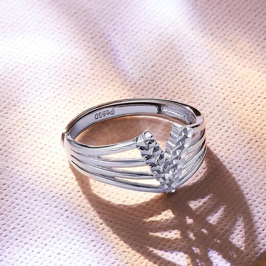 Pt.Charm new PT950 platinum ring women's fashionable light luxury live seal ring engagement ring for Valentine's Day for wife, in stock, national inspection certificate 4.1-4.2g