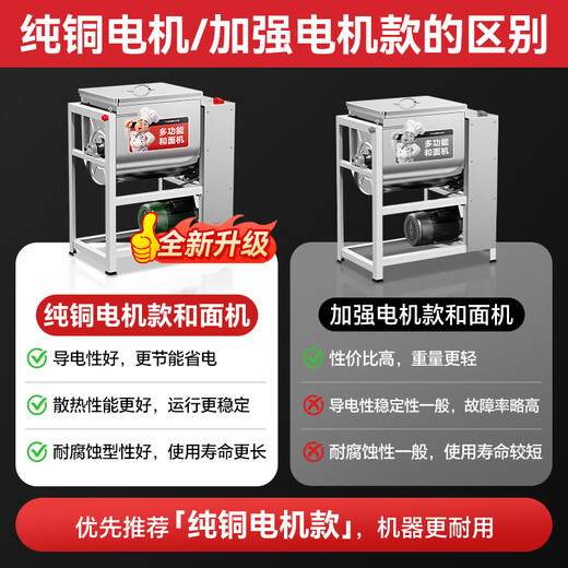 ZHIGAO NOODLE MACHINEM KOMMERN AUTOMATIC NOODLE MISKER 5 10 15 25 kg JIN [JIN Equals 0,5 kg] Teigknetenmaschine Neue Teigtyp KNONTEN Multifunktionaler Brötchen Nudeln Schlägerlive-Mehl-Mixer Extra dick 15 kg Jin [Jin gleich 0,5 kg] -201-1500W verstärkte motor motor motor motor