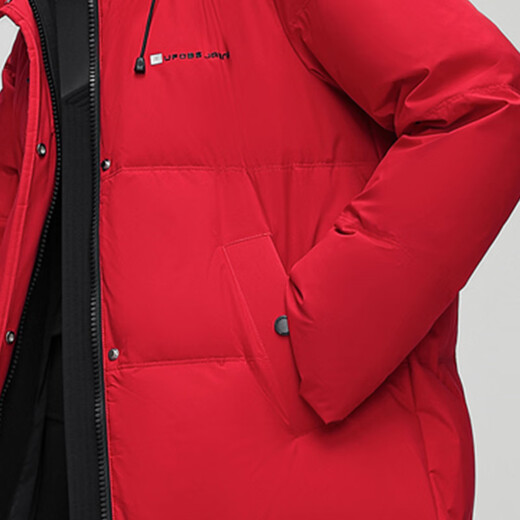 Flying in the Snow Chaqueta de Plumas Ropa de Trabajo de Longitud Media para Mujer con Capucha por encima de la Rodilla Chaqueta cálida de Color sólido de Invierno a la Moda Negro L