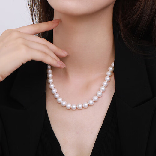 Zhou Taisheng Freshwater Pearl Necklace French Simple Retro All-Pearl Necklace as a Birthday Gift for My Girlfriend About 43cm