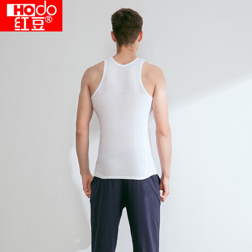 Red bean pure cotton vest men's sleeveless round neck skin-friendly breathable sports fitness slim bottoming sweatshirt for men