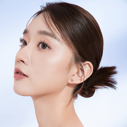 Saturday Fortune Jewelry Red 18K Gold Earrings for Women Snowflake Colorful Gold Earrings Birthday Gift for Women C0911387