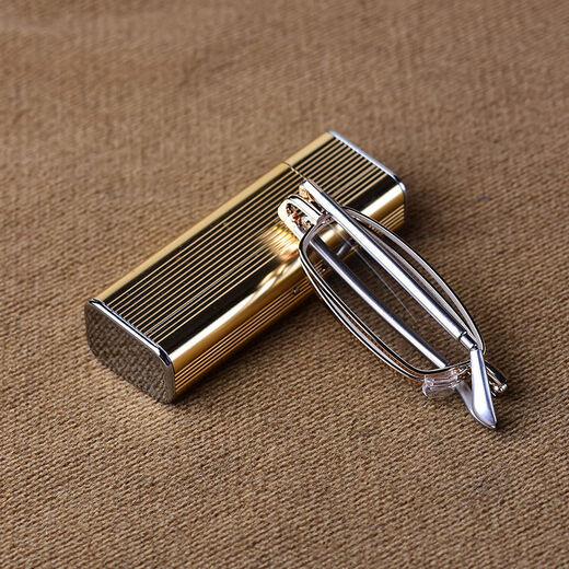 浅里折叠花镜高档天然水晶石头眼镜老花镜折叠式微型眼镜携带方便男女 水晶老花镜[带盒子] 45-49岁参考[100度]