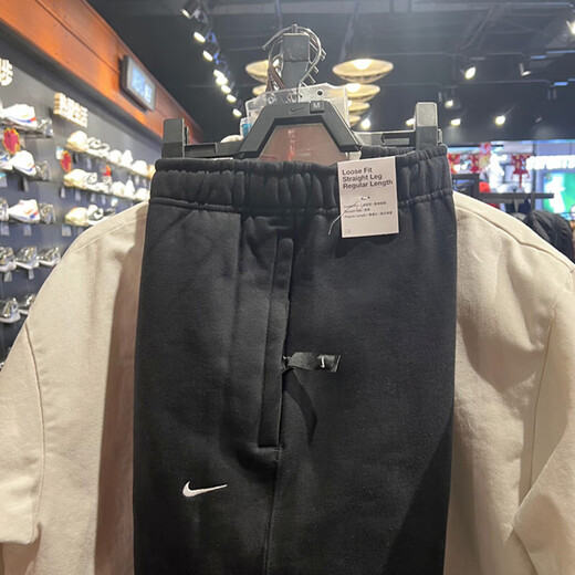 耐克（NIKE）运动裤男裤 2024秋冬新款户外出行针织时尚百搭保暖休闲长裤 DX1365-010/黑色加绒 S