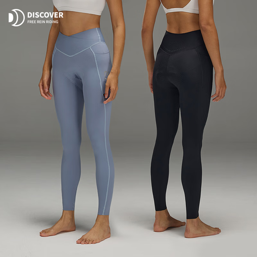 EVR Double Arrow Cycling Pants Women's Trousers High Waist Slimming Cycling Jersey Breathable Mountain Bike Bicycle Discover Quick Shadow-Graphite Black L