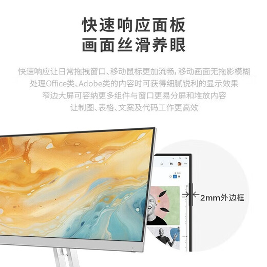 Монитор Lenovo с диагональю 21,5 дюйма, широкий угол обзора Full HD, безопасная для глаз сертификация TUV, аппаратный фильтр синего света, без мерцания, домашний офис, настольный ЖК-экран L22e-40 (белый)