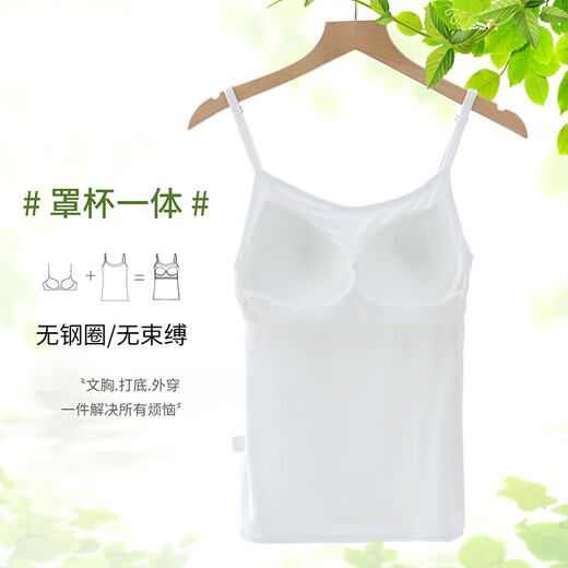 Chaleco de suspender de Langsha para mujeres con almohadilla de cofre Integrada Camisa de suspensión de sujetador de desgaste afuera y con fondo el chaleco sin mangas de las mujeres en el interior
