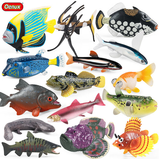 Spielzeugfisch erkennt die gefälschte Fischsimulation von Kindern Ozeanwasser Fischmodell Tierlachs Mann Thunfisch gesalzene Fischqualle M-1151 Krokodil El